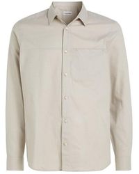 Calvin Klein - Flannel Solid Shirt - Lyst