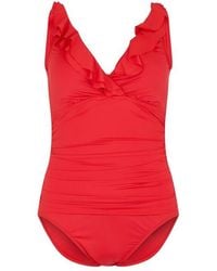 Ralph Lauren - Ruffle-Trim One-Piece - Lyst