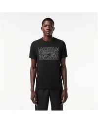 Lacoste - S T-shirt Black L - Lyst