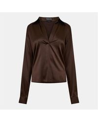 Tom Ford - Tf Silk Long Sleeve Plain Shirt - Lyst