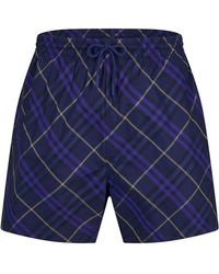 Burberry - Check Swim Shorts - Lyst
