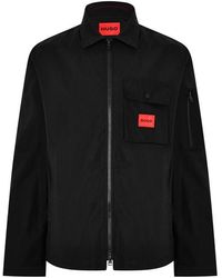 HUGO - Zip-Through Overshirt - Lyst