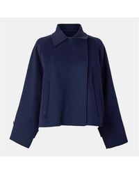 Weekend by Maxmara - Carella Wool Long Sleeve Boxy Fit Pea Coat - Lyst
