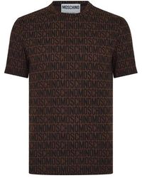 Moschino - Jacquard Logo T Shirt - Lyst