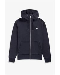 Fred Perry - Fred Zipped Hooded Sweatshirt - Lyst