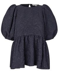 Stine Goya - Puff Sleeve Peplum Top - Lyst