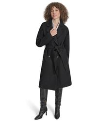 DKNY - Wrap Overcoat - Lyst