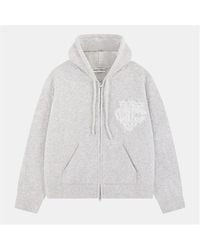 The Couture Club - Fluffy Knit Zip Hoodie - Lyst