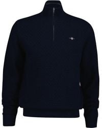 GANT - Shield 1/2 Zip Jumper - Lyst