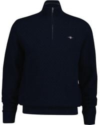 GANT - Shield 1/2 Zip Jumper - Lyst