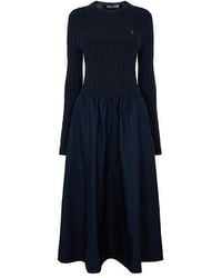 Polo Ralph Lauren - Cable-Knit Cotton Dress - Lyst