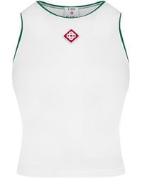CASABLANCA - Plain Cotton Logo Baby Vest - Lyst