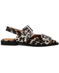 Ganni - Feminine Buckle Ballerinas - Lyst