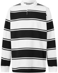 Balenciaga - Striped Knit Polo Top - Lyst