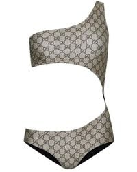 Gucci - Gg Jersey One-Piece Swimsuit - Lyst