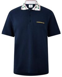 CASABLANCA - Logo-Detail Polo Shirt - Lyst
