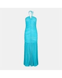Ganni - Lace Halter Neck Maxi Dress - Lyst