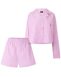 Polo Ralph Lauren - Crop Box Short Sleeve Pyjama Set - Lyst