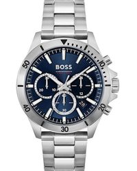 BOSS - Troper Chronograph 44Mm Water Resistant Analogue Quartz Watch - Lyst