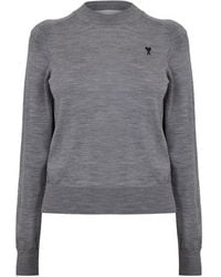 Ami Paris - Crew Sweater Neck Jumper - Lyst