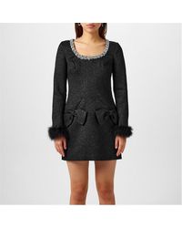 Self-Portrait - Metallic Mini Dress - Lyst