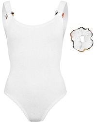 BURBERRY X HUNZA G - X Hunza G Domino Swimsuit - Lyst
