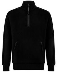 C.P. Company - Lens Arm Quarter Zip Sweatshirt - Lyst