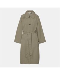 Barbour - Garbo Showerproof Long Sleeve Button Trench Coat - Lyst