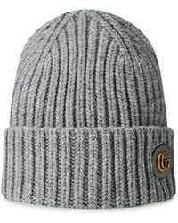 Gucci - Wool Cashmere Hat With Double G - Lyst