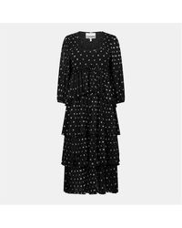 Ganni - Georgette Smock Dress - Lyst