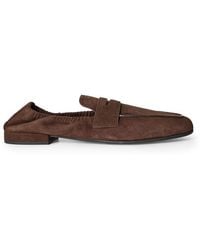 Prada - Shuffle Antiqued Suede Loafers - Lyst