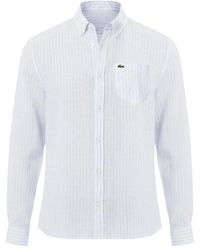Lacoste - Long Sleeve Patterned Shirt - Lyst