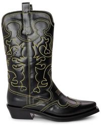 Ganni - Shift Western Cowboy Boots - Lyst