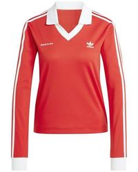 adidas Originals - Sporty And Rich Long Sleeve Polo Shirt - Lyst