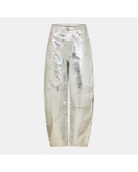 Ganni - Foil Tapered Jeans - Lyst