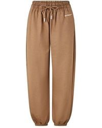 Off-White c/o Virgil Abloh - Embroidered Logo Cotton Closed Hem Fleece Joggers - Lyst