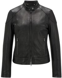 BOSS - C_Saflima Leather Jacket - Lyst