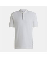 BOSS - H-Pratt 120 Collarless Polo Shirt - Lyst