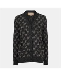 Gucci - Lame gg Jacquard Cardigan - Lyst