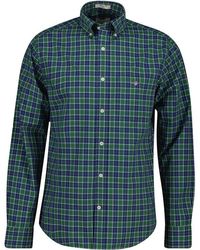GANT - Classic Poplin Check Long Sleeve Shirt - Lyst