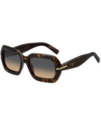 BOSS - Rectangular Round Sunglasses - Lyst