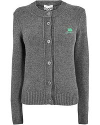 Ganni - Wool Merino Cardigan - Lyst