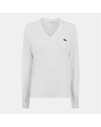 Lacoste - V-Neck Knitted Sweater Vest - Lyst
