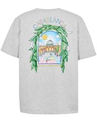 CASABLANCA - Graphic Cotton L'Arche Tennis Club T-Shirt - Lyst