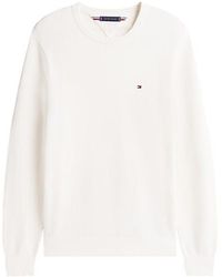 Tommy Hilfiger - Ribbed Crew Neck Jumper - Lyst