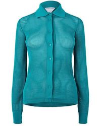 Bottega Veneta - Geometric Pattern Cardigan - Lyst