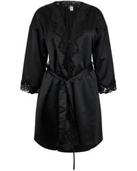 Ralph Lauren - Lace-Trimmed Satin Dressing Gown - Lyst