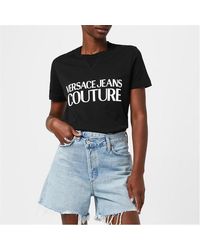 Versace Jeans Couture - Contrast Logo T Shirt - Lyst