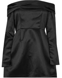 Odd Muse - Satin Bardot Mini Dress - Lyst