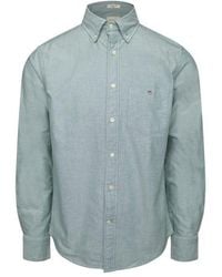 GANT - Reg Oxford Shirt Forest L - Lyst
